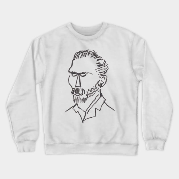 Van Gogh Fine line Crewneck Sweatshirt by alluneedisablackpen